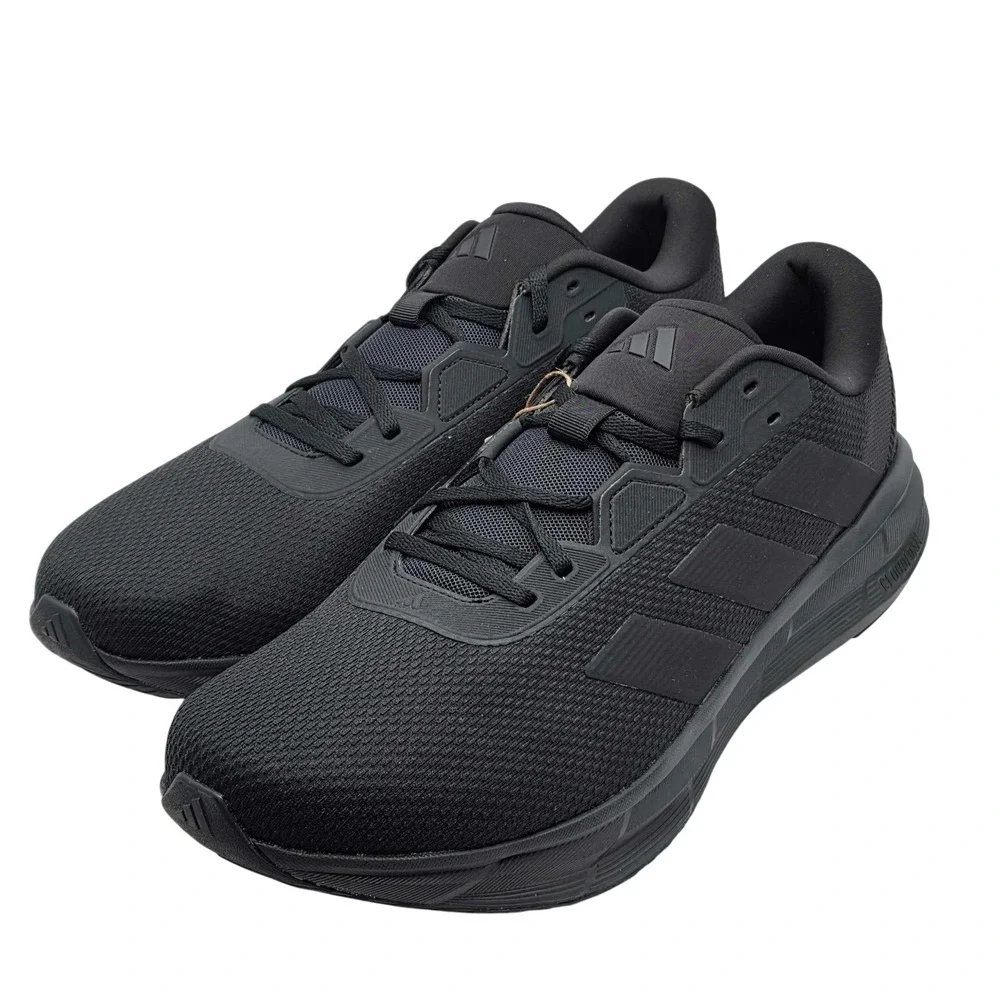 Adidas Galaxy 7 Running Shoes Men's Size 14 Triple Black Cloudfoam NWT ID8757